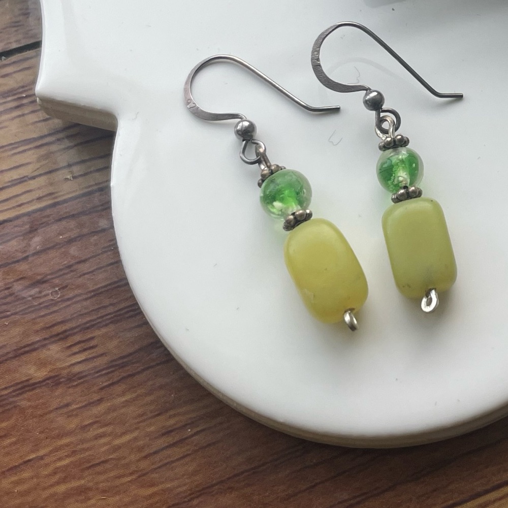 Sterling silver Gemstone Opal earrings